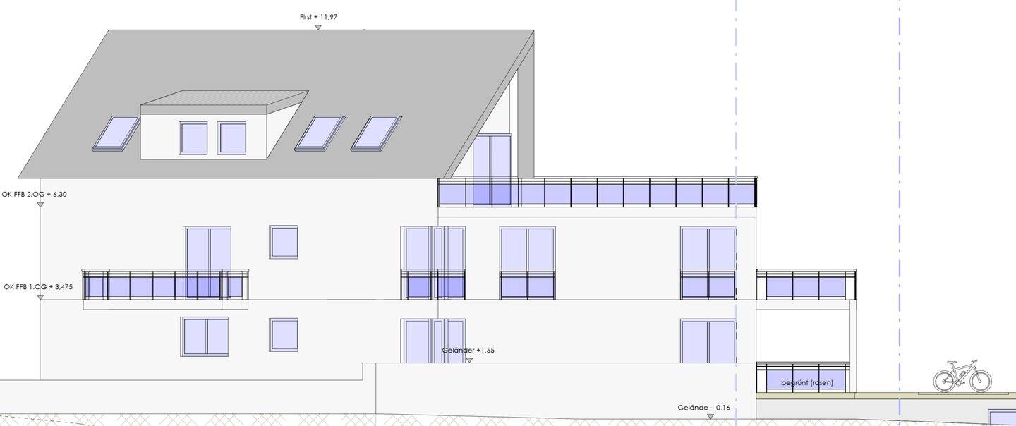 Großzügige 3-Zimmerwohnung DG Neubau in Offenthal Provisionsfrei !, 63303 Dreieich