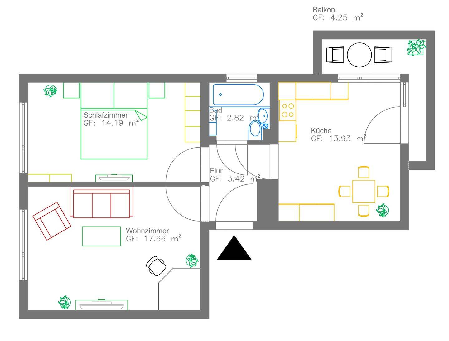 gemütliche 2-Raum Altbauwohnung mit Balkon in Cottbus, 3048 Cottbus (Madlow Sachsendorf Spremberger Vorstadt Ströbitz)