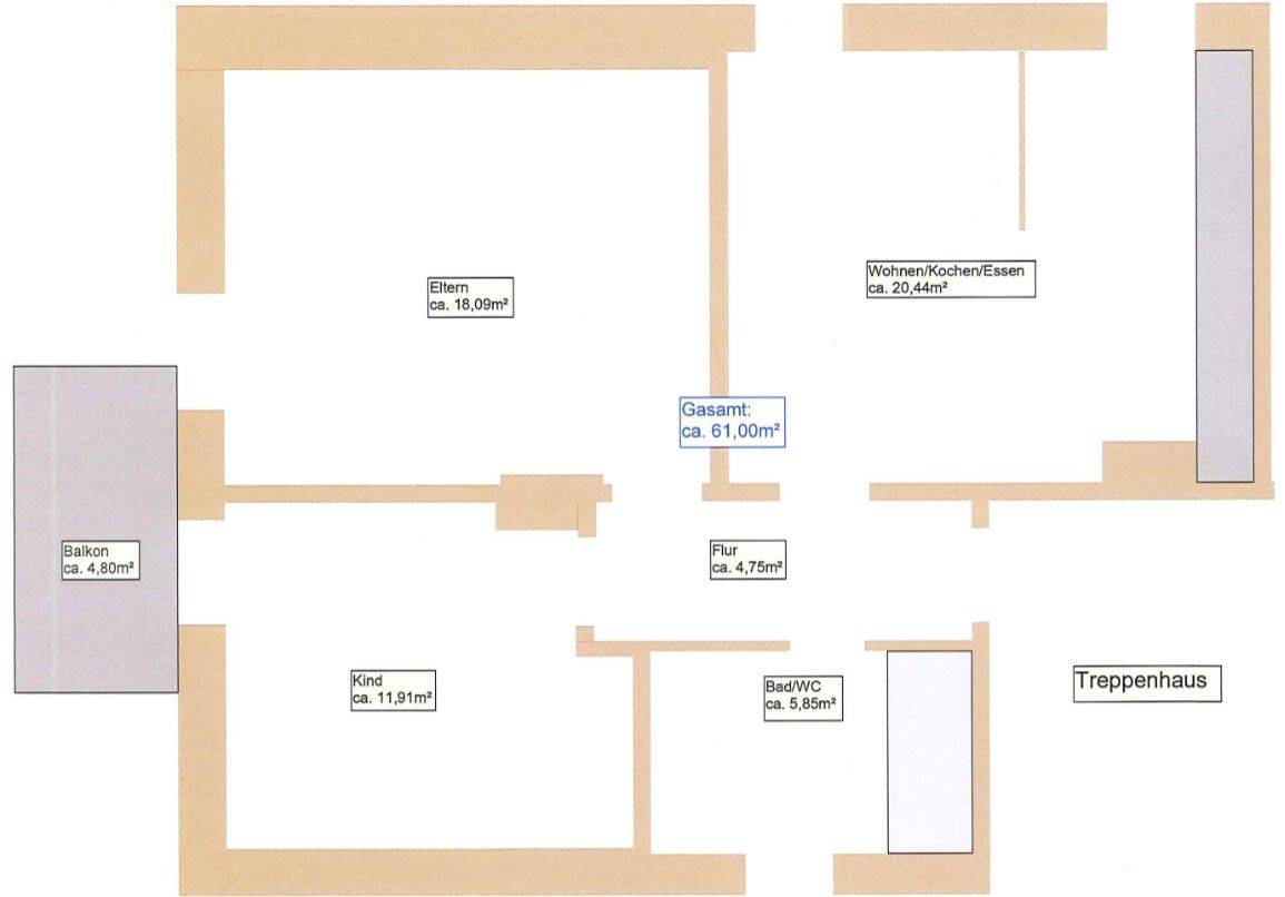 Regensburg: Modernisierte 2,5 Zimmer Wohnung zu Verkauf, 93057 Regensburg (Brandlberg-Keilberg Konradsiedlung-Wutzlhofen Reinhausen Sallern-Gallingkofen)