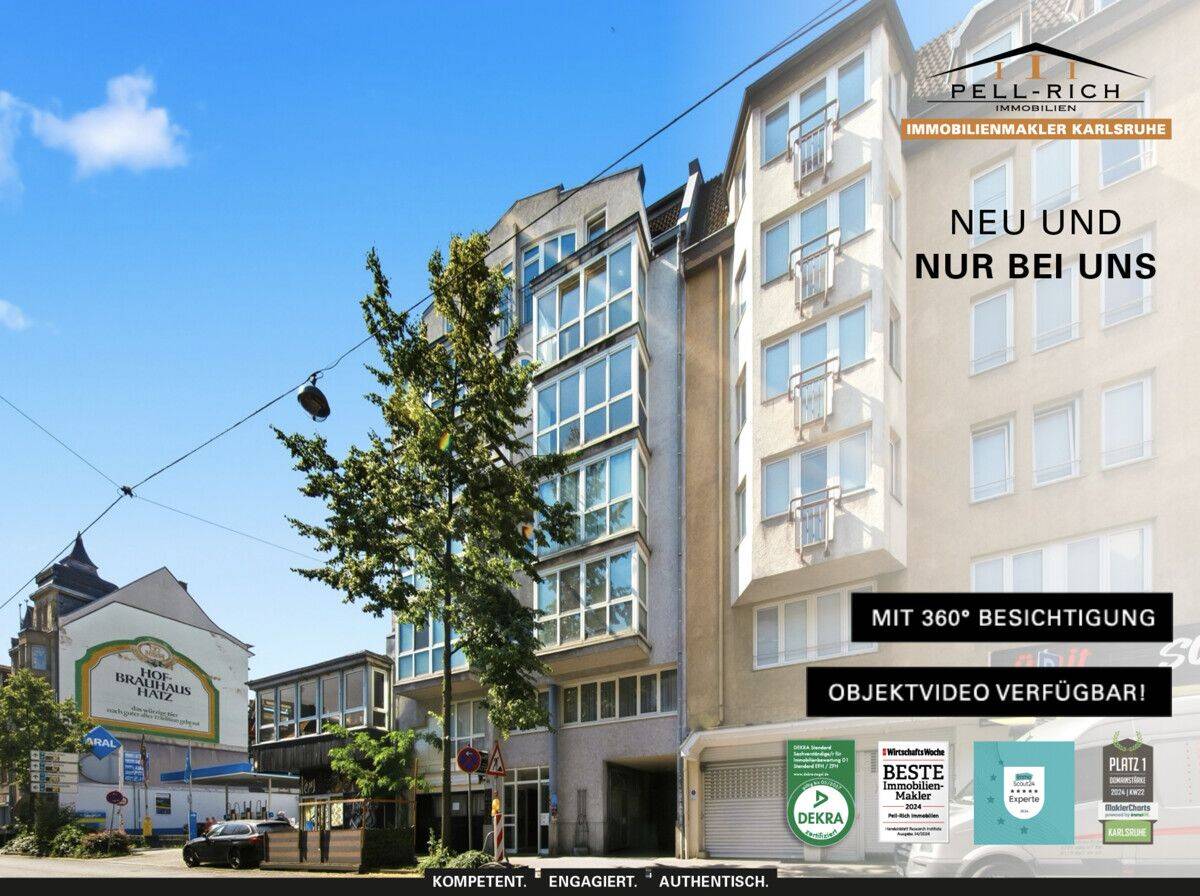 KLEIN, FEIN, RENTABEL: 1-Zimmer Eigentumswohnung inkl. Stellplatz in Karlsruher Innenstadtlage, 76133 Karlsruhe