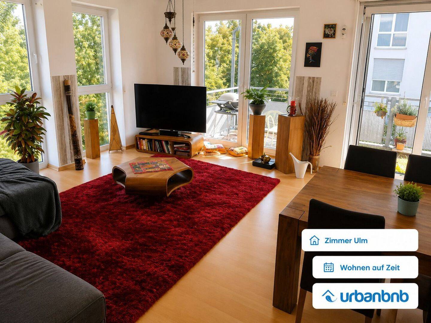 Möbliertes Zimmer in Ulm mit Balkon und Münsterblick – Wohnen auf Zeit Ulm, 89077 Ulm (Söflingen Weststadt)