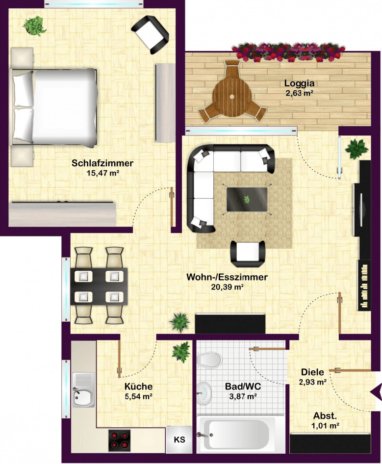 Sanierte 2 Zimmer Wohnung mit Balkon Radevormwald, 42477 Radevormwald