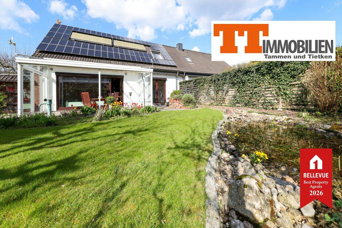 TT bietet an: Wohnen im beliebten Wiesenhof – gepflegte Doppelhaushälfte mit sonnigem Garten, Garage und moderner Solartechnik!, 26389 Wilhelmshaven