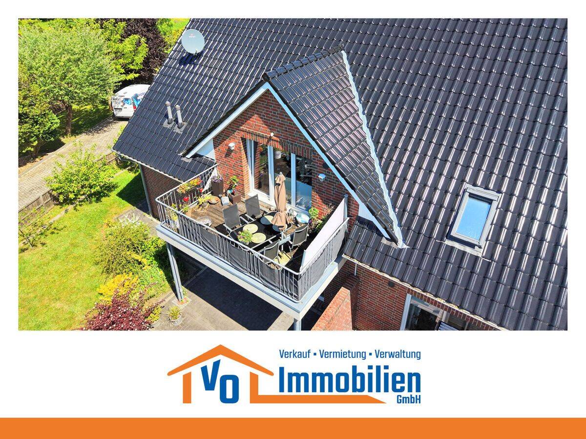 Moderne Eigentumswohnung mit Balkon, Carport und Gartenanteil im Zentrum von Wiesmoor, 26639 Wiesmoor