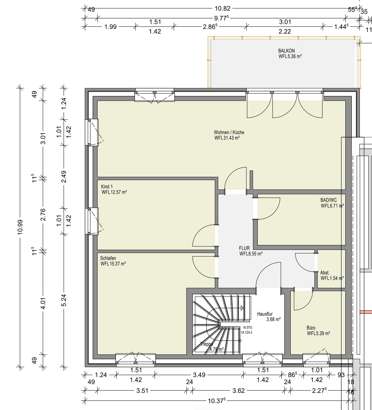 Neubau-Erstbezug: Moderne 3-Zimmer-Wohnung mit Balkon, Stellplatz und Energieeffizienz A+ in Syke, 28857 Syke