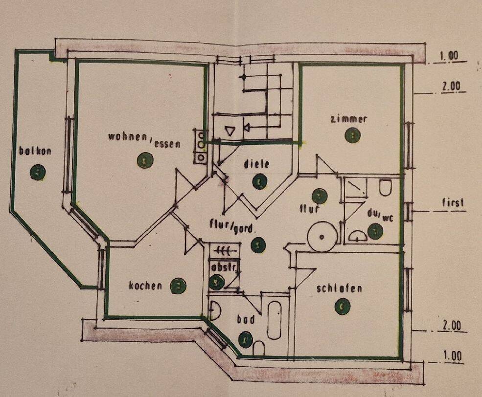 Großzügiges Raumwunder in Wöschbach: Interessant geschnittene Maisonette (126m²) mit Garage & Balkon, 76327 Pfinztal