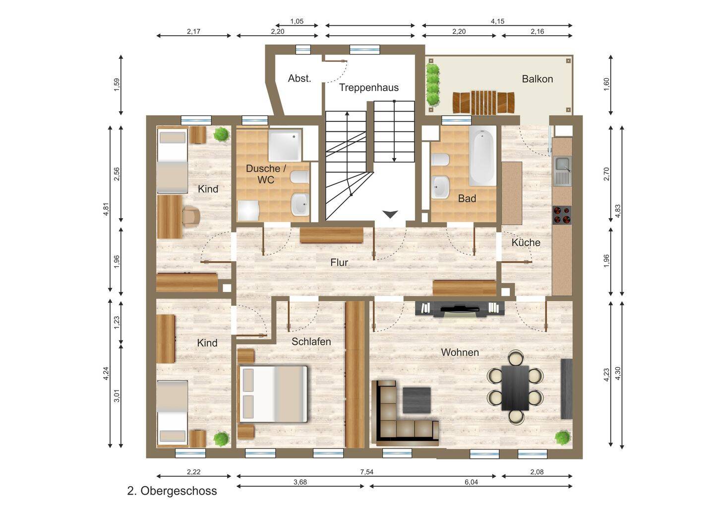 Familienfreundliche 4-Zimmer-Wohnung mit Balkon und 2 Bädern in gefragtem Stadtteil!, 7548 Gera