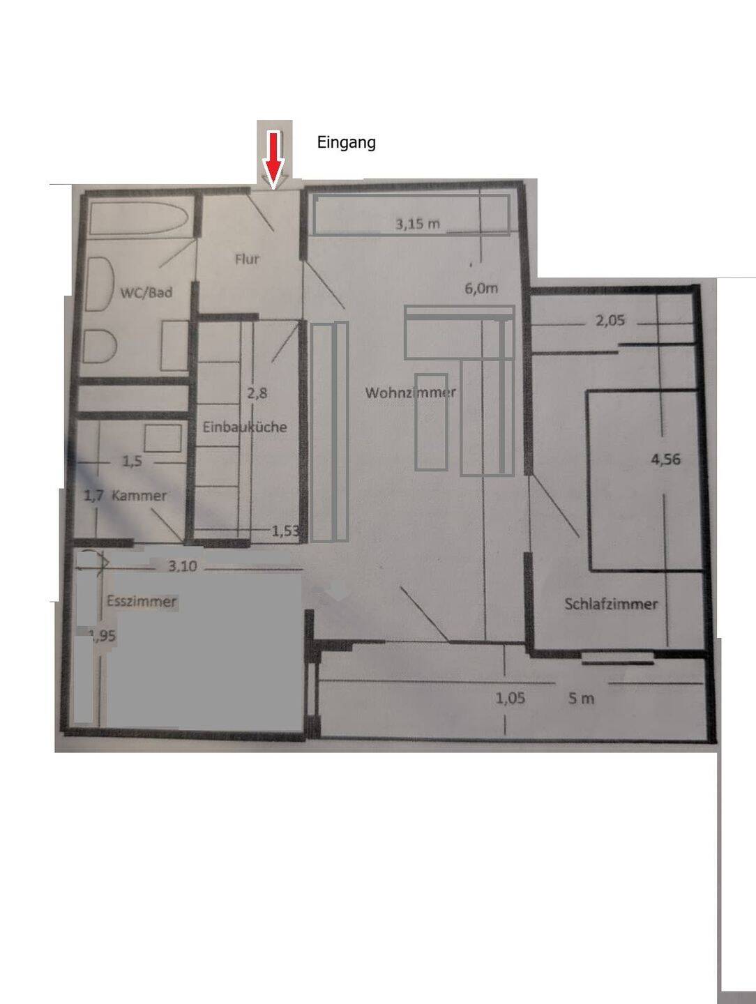 Möblierte 2Zi-wohnung mit Loggia +Aufzug 1OG +Keller nähe Messezentrum, 90471 Nürnberg (Dutzendteich Langwasser Neuselsbrunn Stadion Zollhaus)