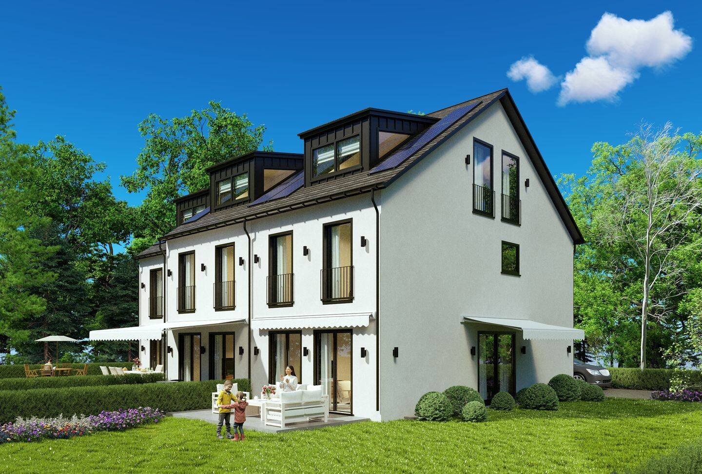 Neubau-Reiheneckhaus mit 6 Zimmern & Südgarten in ruhiger 30er-Zone, Top-Anbindung, nahe BMW-Viertel, 80933 München (Feldmoching-Hasenbergl Milbertshofen-Am Hart)