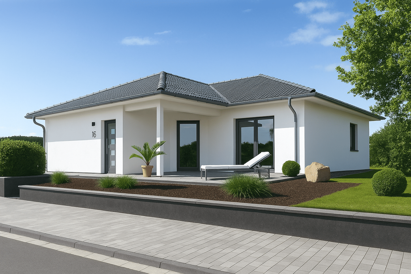 Moderner Bungalow mit überdachtem Freisitz in Herdorf, 57562 Herdorf