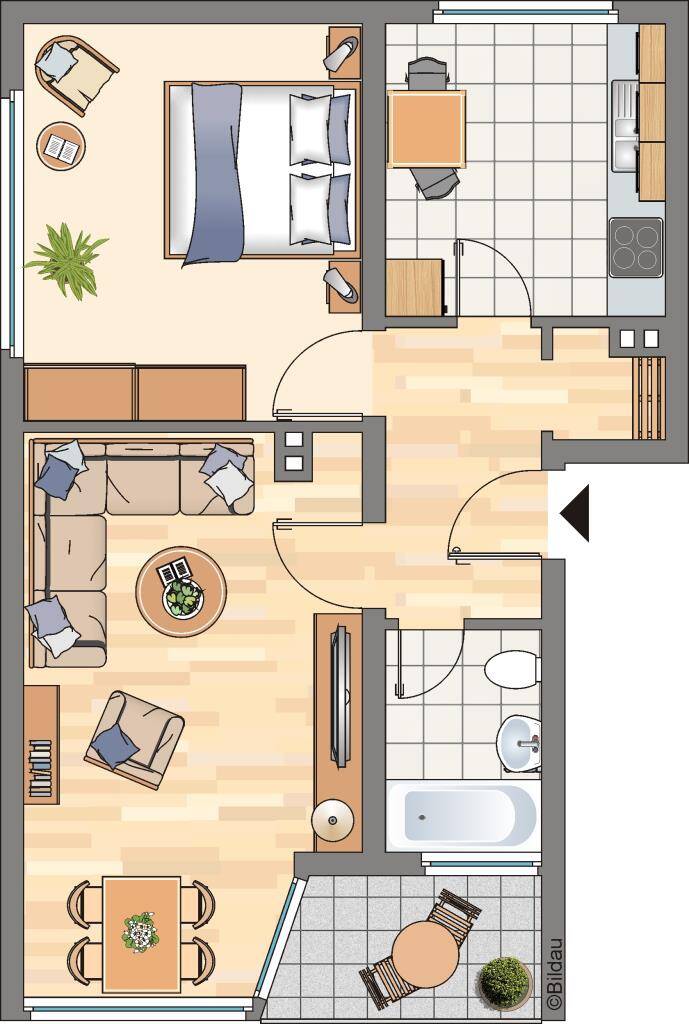 Demnächst frei! 2-Zimmer-Wohnung in Bonn Plittersdorf mit neuem Bad, 53175 Bonn (Bad Godesberg Friesdorf Plittersdorf)