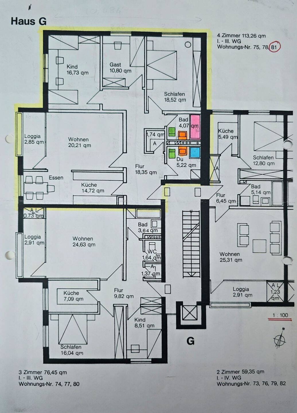 Attraktive Großzügige 4-Zimmer Eigentumswohnung in Osnabrück-Westerberg mit Loggia, Keller und Tiefgaragenstellplatz, 49078 Osnabrück (Hellern Weststadt)