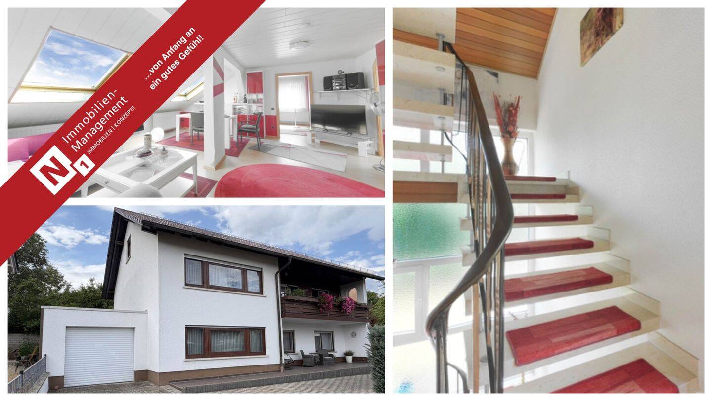 Großzügiges Zweifamilienhaus mit Terrasse, Balkon und 3 Garagen, 67677 Enkenbach-Alsenborn