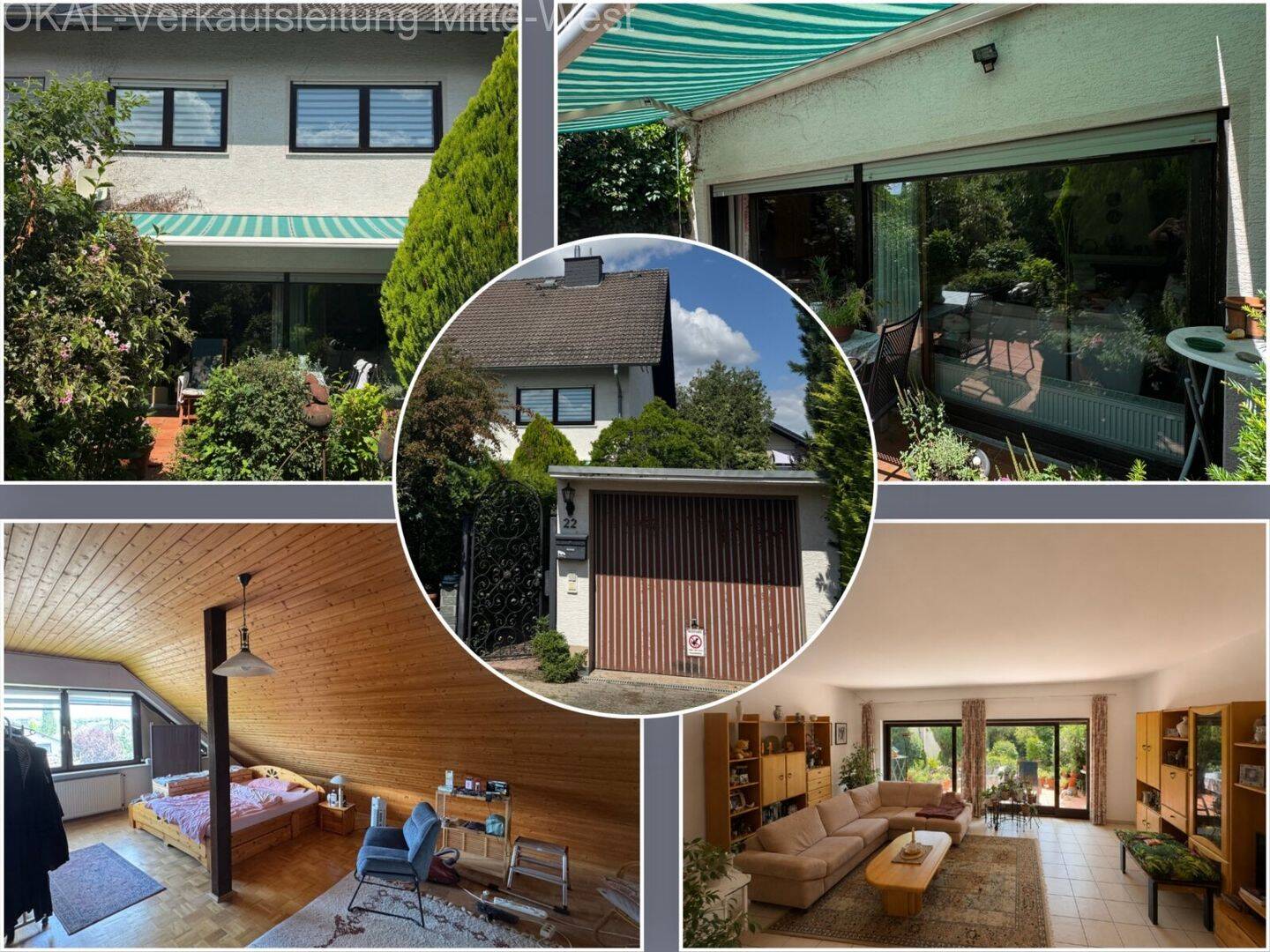 Paradies im Grünen: 243,80m2 DHH mit Südterrasse, neuer Heizung, Keller und Garage, 63486 Bruchköbel