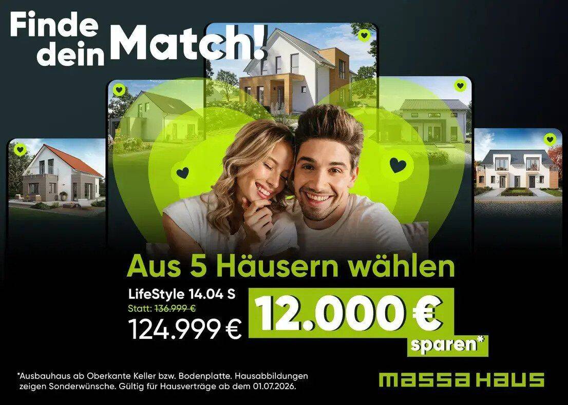 Sie suchen ein Traumhaus mit Grundstück? Herzlich willkommen bei massa Haus., 38368 Grasleben