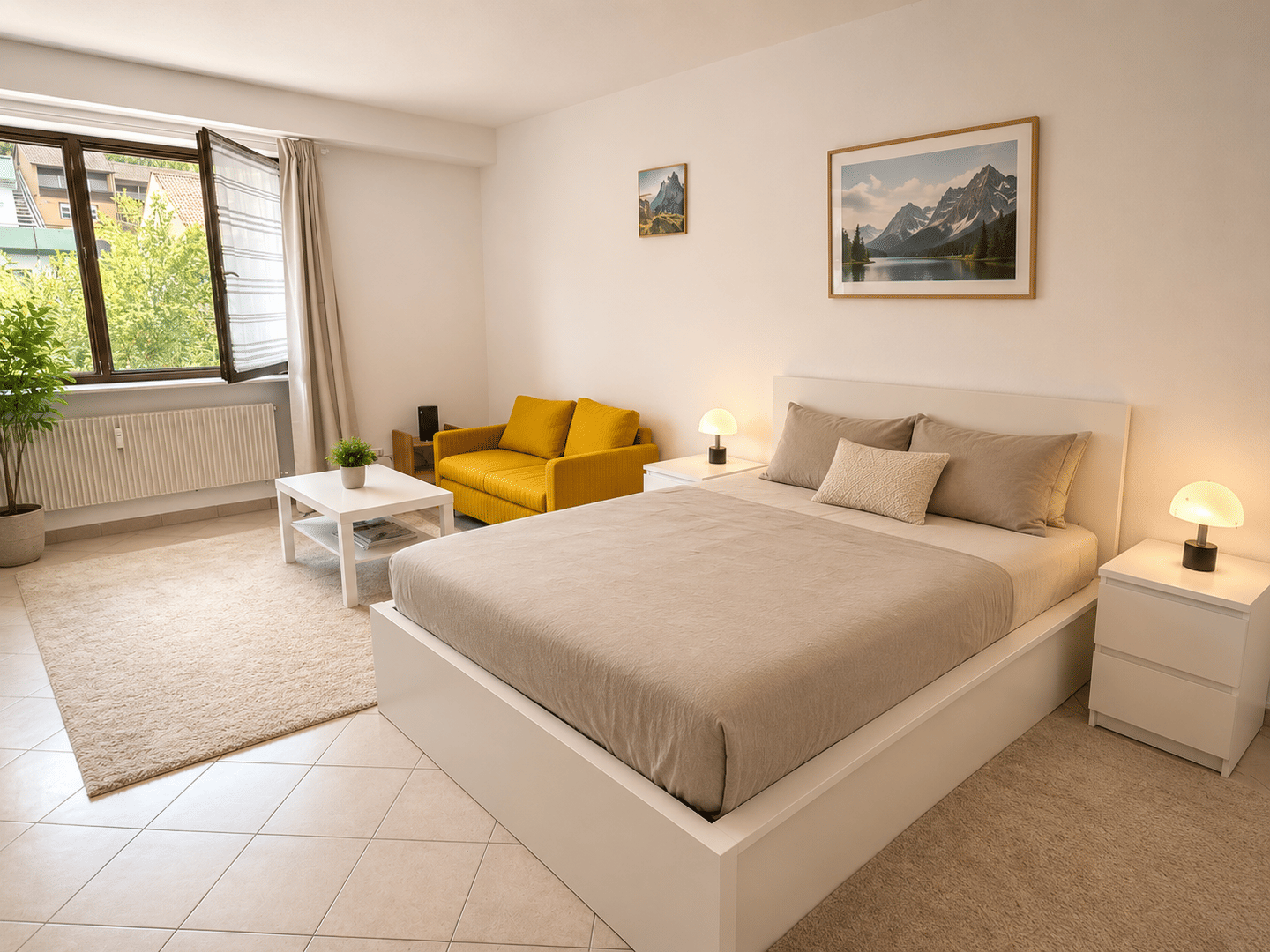 Modern möblierte 1-Zimmer-Wohnung mit Stellplatz und Internet in Randersacker, 97236 Randersacker