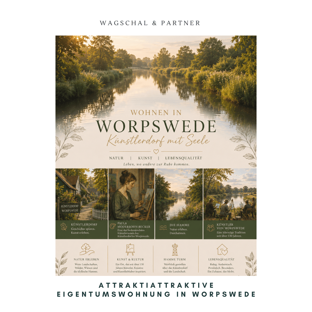 Worpswede – attraktive Eigentumswohnungen mit Terrasse, Balkon oder Gartenanteil, 27726 Worpswede