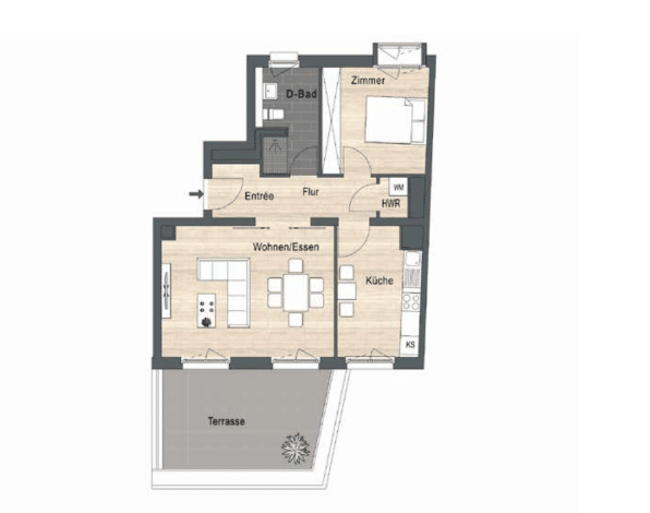 Helle 2-Zimmer-Dachgeschosswohnung mit großer Terrasse in Berlin-Tempelhof -Schöneberg, 12103 Berlin (Tempelhof-Schöneberg Mariendorf Schöneberg Tempelhof)