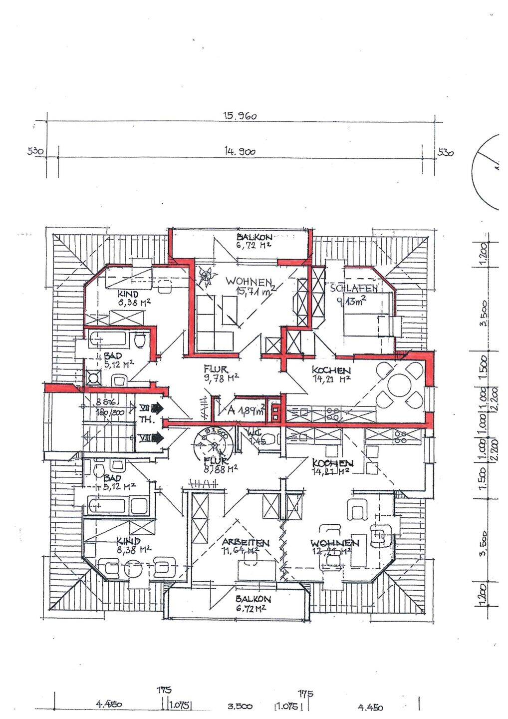 3- Raum – Wohnung mit Balkon in traumhaft ruhiger und grüner Lage, 99425 Weimar