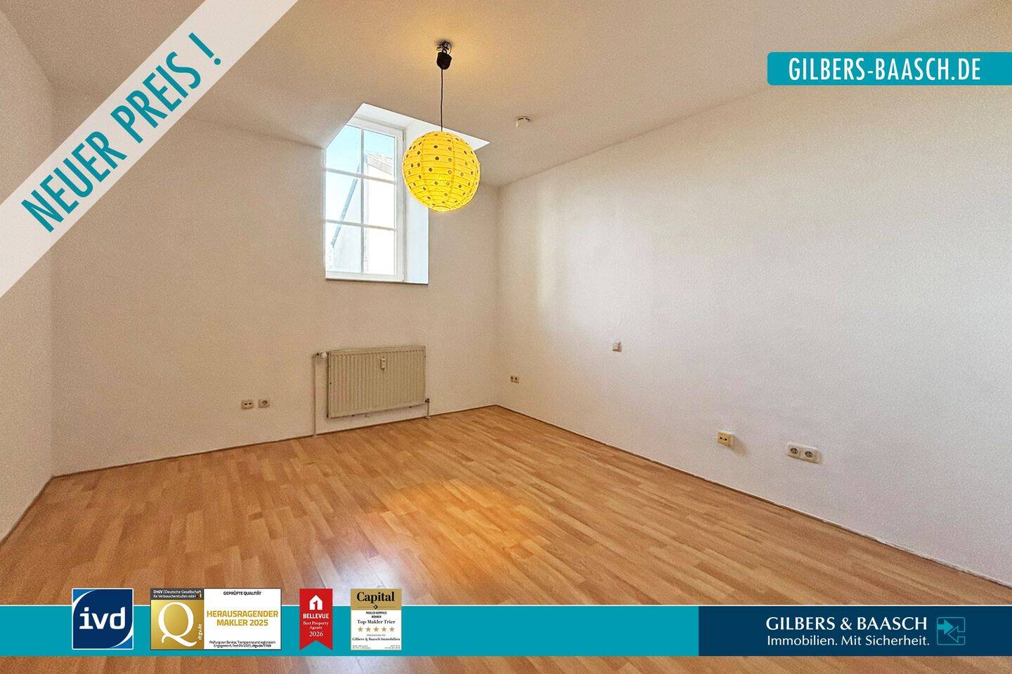 Trier-Mitte: leerstehende 2-ZKB Wohnung mit ca. 44 m² Wohnfläche + Duplex-Stellplatz & Kellerraum, 54290 Trier (Innenstadt Trier-Süd)