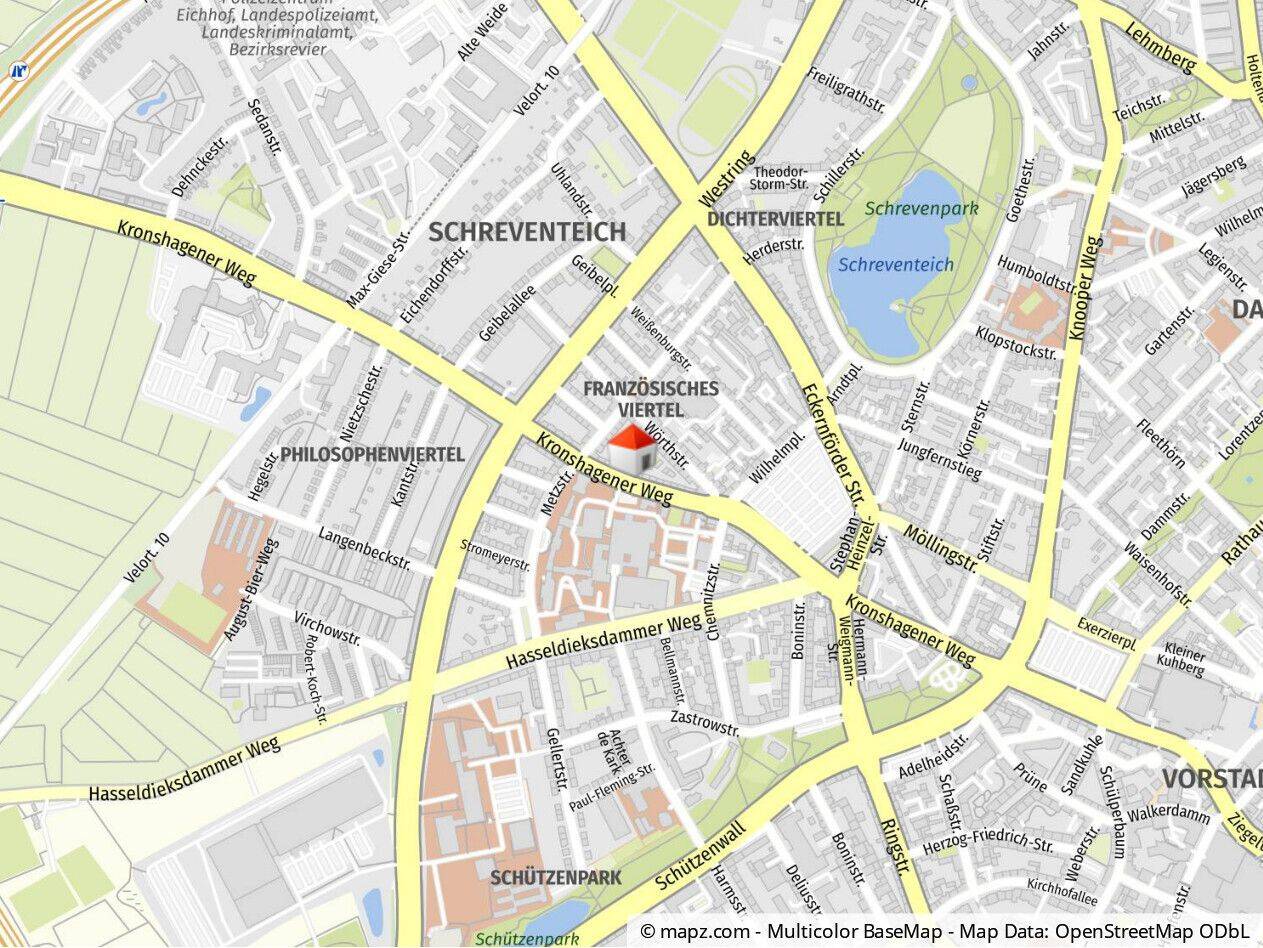 2- Zimmerwohnung mit Balkon im Kronshagener Weg 26 in Kiel zu vermieten – Otto Stöben GmbH, 24116 Kiel (Schreventeich)