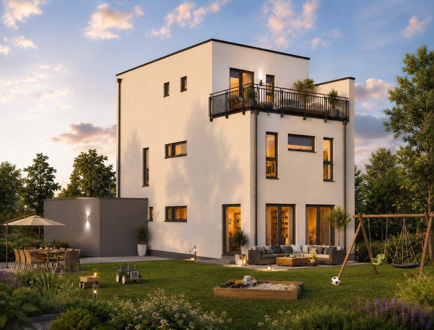 Moderne DHH mit großer Dachterrasse sucht Familie!, 86165 Augsburg (Lechhausen)