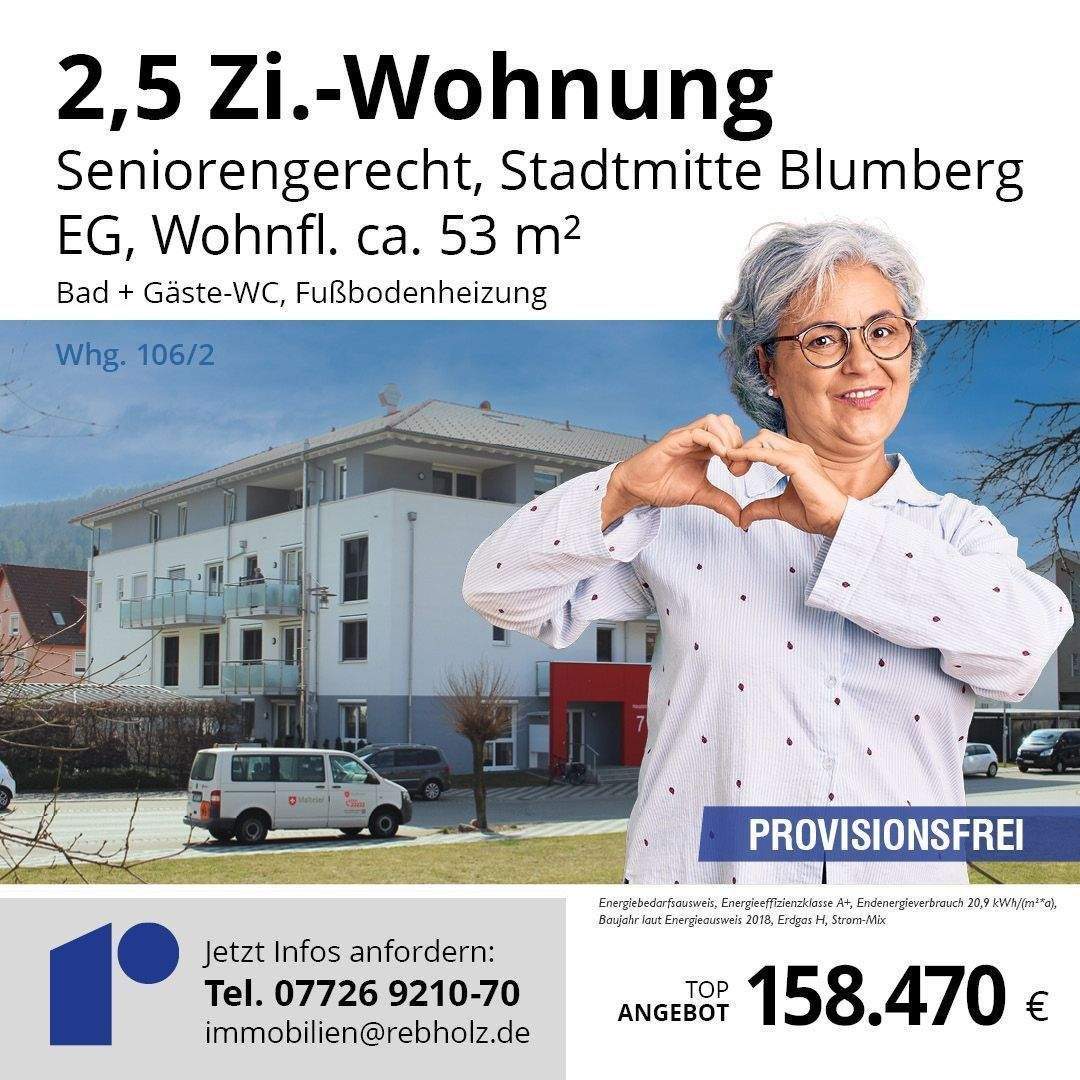 Eigentumswohnung in Blumberg – 2,5 Zi, 53 m², Erstbezug nach Umbau, 78176 Blumberg