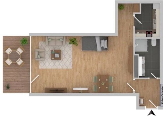 Terrassenwohnung in gepflegter, ruhiger Wohngegend mit Südausrichtung und neuer Einbauküche, 81369 München (Sendling Sendling-Westpark Thalk. Obersendl.-Forsten-Fürstenr.-Solln)