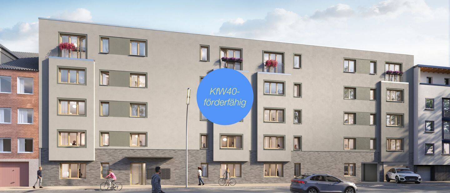 2-Zimmer-Neubauwohnung mit Balkon im 2. OG