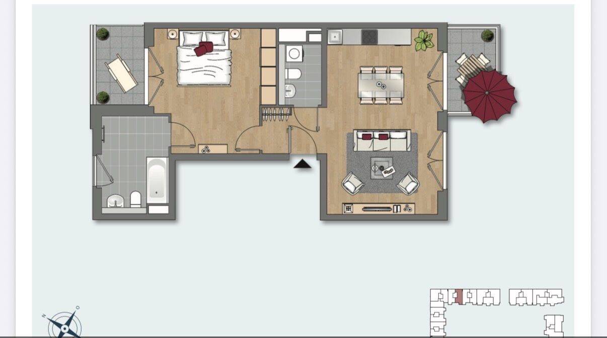 Modern 2‑room apartment with balcony in Wasserstadt Mitte – 1st floor, 10557 Berlin (Mitte Hansaviertel Moabit Tiergarten)