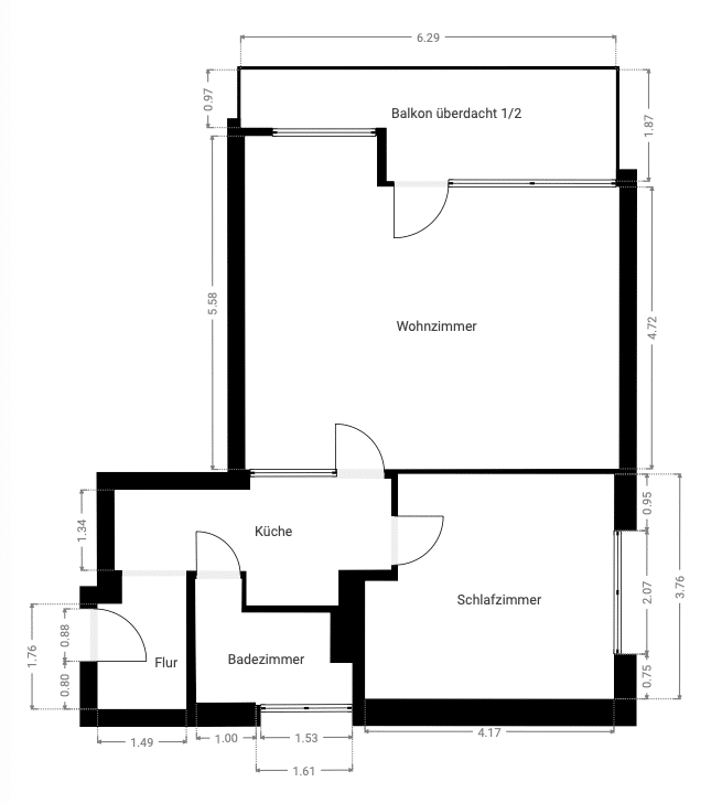 Moderne 2-Zimmer-Wohnung mit großem Balkon und Einbauküche – Erstbezug nach Sanierung, 90480 Nürnberg (Gleißhammer Mögeldorf Tiergarten Weichselgarten Zerzabelshof)