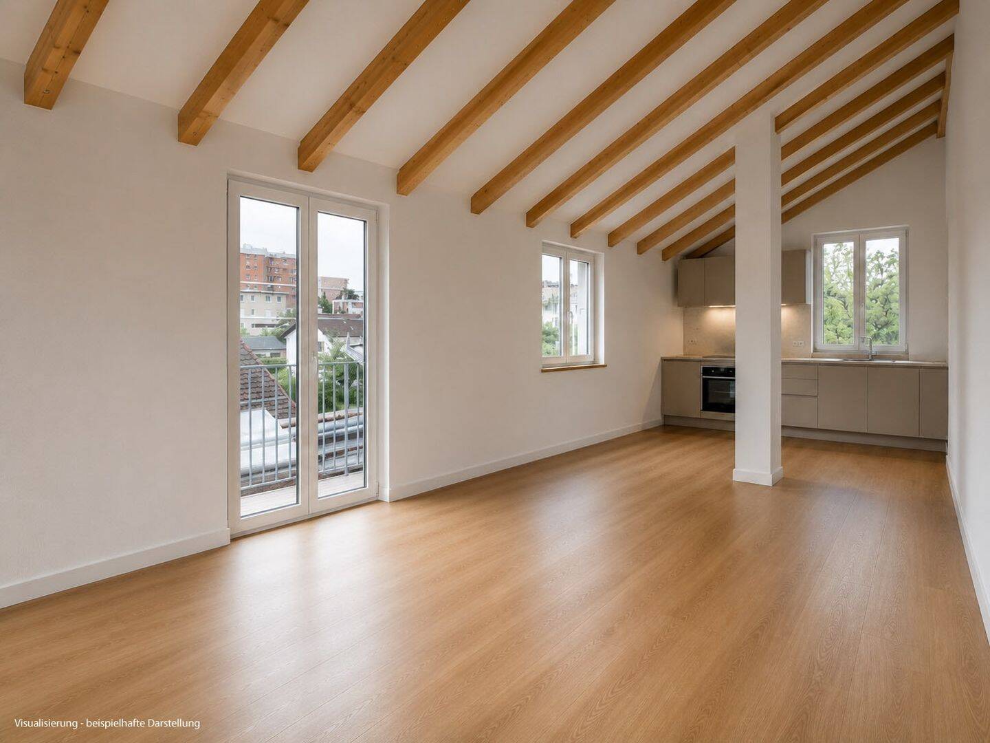AIGNER – 3-Zimmer-Dachgeschosswohnung mit hohen Decken, Südterrasse und offenem Wohngefühl