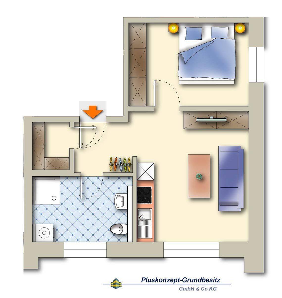 Helle 2-Zimmer-Wohnung mit neuer Einbauküche, 29633 Munster