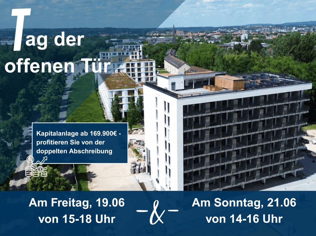Tag der offenen Tür- 19 & 21 Juni – Doppelte Abschreibung sichern, 93053 Regensburg (Galgenberg Kasernenviertel Kumpfmühl-Ziegetsdorf-Neuprüll Oberisling-Graß)