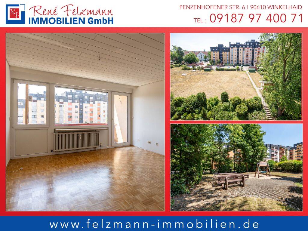 Geflegte 3 Zimmerwohnung nahe dem Klinikum Nord. Mit Balkon., 90425 Nürnberg