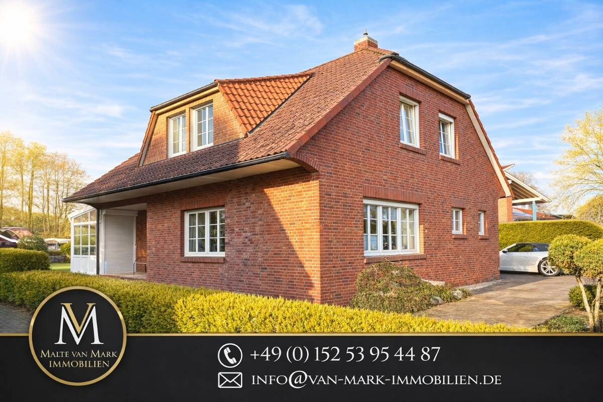 Familienfreundliches Einfamilienhaus mit Garten und Kanalblick, 26871 Papenburg
