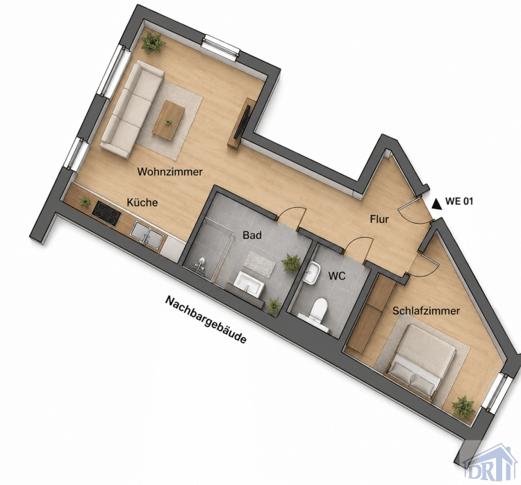 2 Zimmer – Erstbezug am Stadtrand, 2763 Zittau