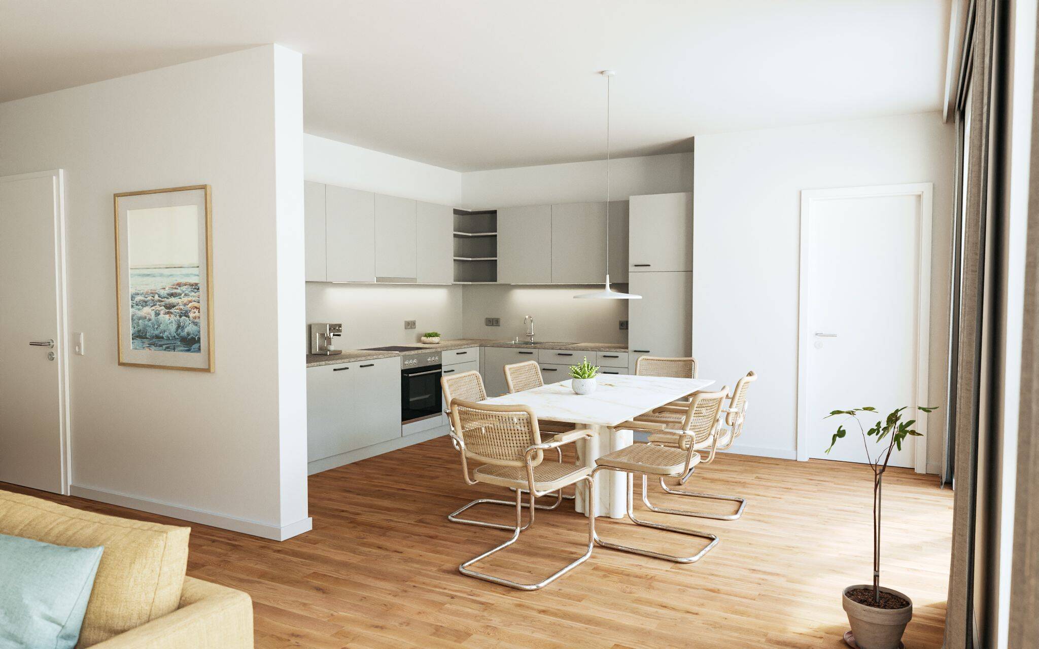 **AUFGEPASST: Moderne Wohnung in Lichtenberg inkl. Qualitätsküche, Terrasse und Fußbodenheizung sucht neuen Mieter**, 13055 Berlin (Lichtenberg Hohenschönhausen Alt-Hohenschönhausen Hohenschönhausen)