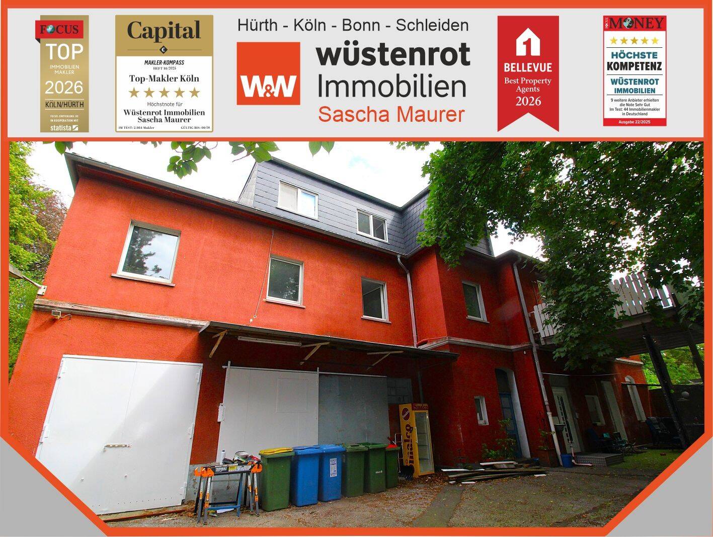 Handwerker aufgepasst! Wohn- Geschäftshaus mit drei Einheiten plus Lager und Garage. Top Grundstück!, 46047 Oberhausen
