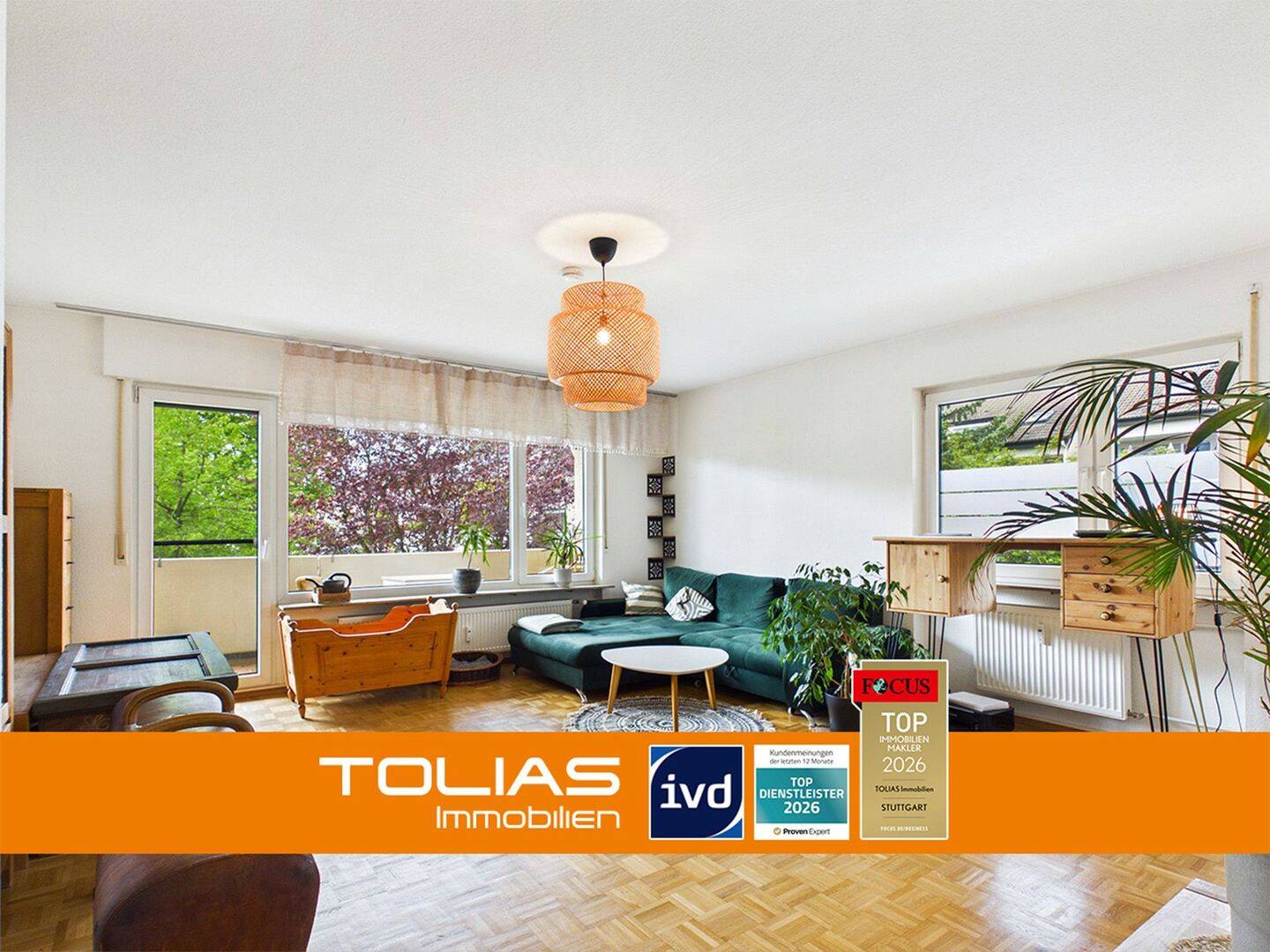 Lieblingsplatz mit Westblick: 3-Zimmer-Wohnung mit großem Balkon in Leonberg, 71229 Leonberg