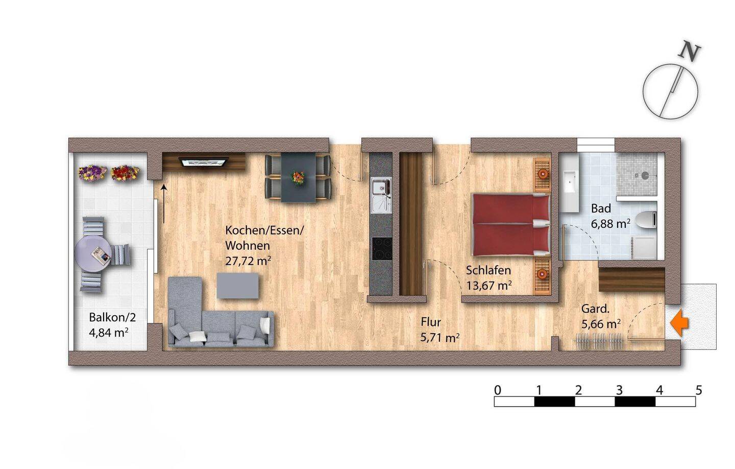 2 Zimmer Neubauwohnung Erstbezug gehobene Ausstattung KFW40, 94065 Waldkirchen