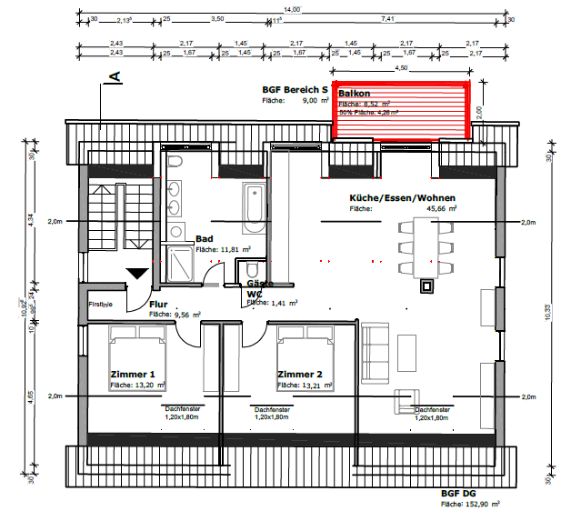 Traumhafe 3 Zimmer DG-Wohnung nahe S-Bahn und Hainberg – Erstbezug nach Sanierung, 90522 Oberasbach