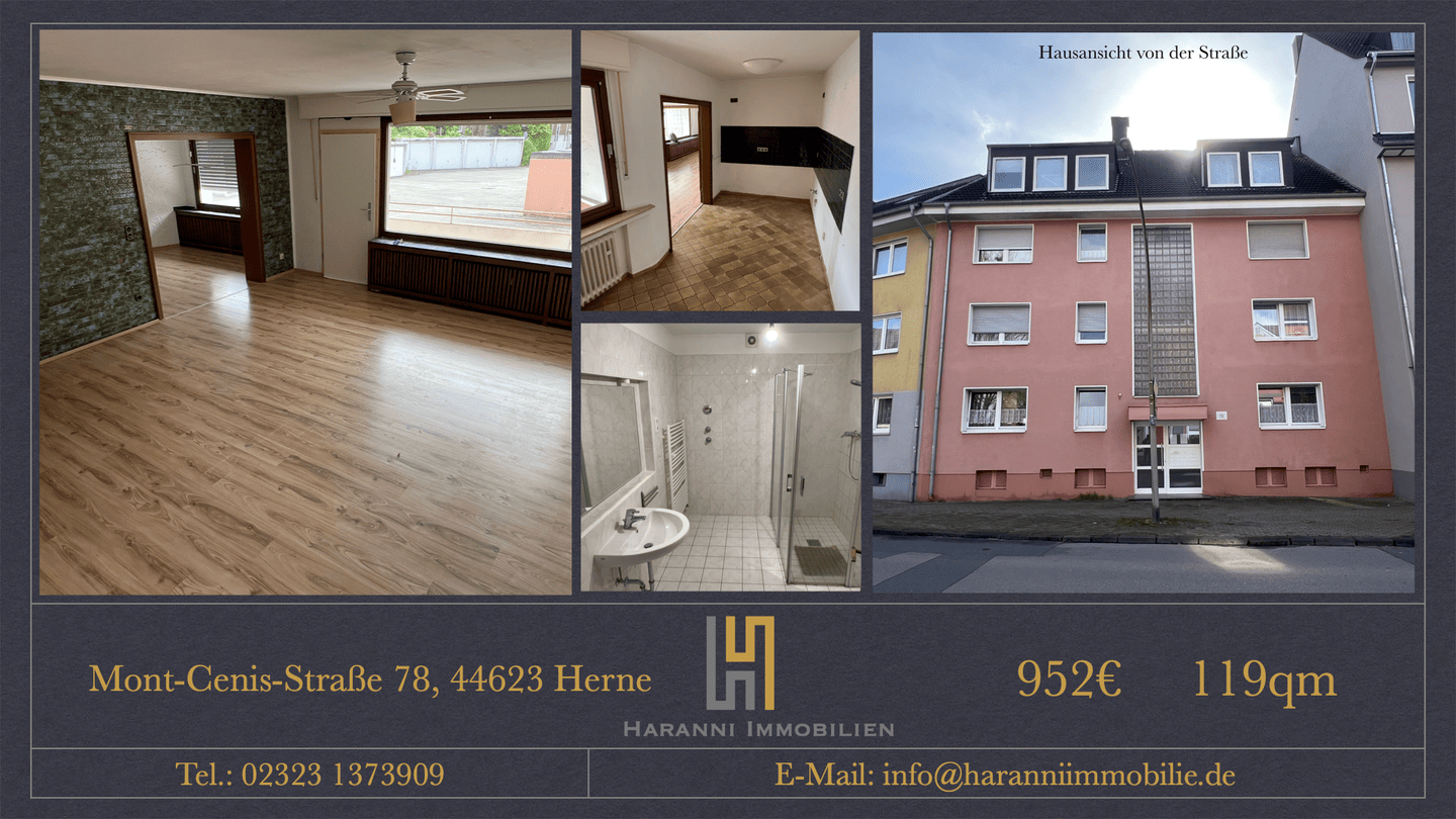 5 Zimmerwohnung in Herne-Mitte – Erdgeschoss, 44623 Herne (Baukau-Ost Herne-Mitte Herne-Süd)
