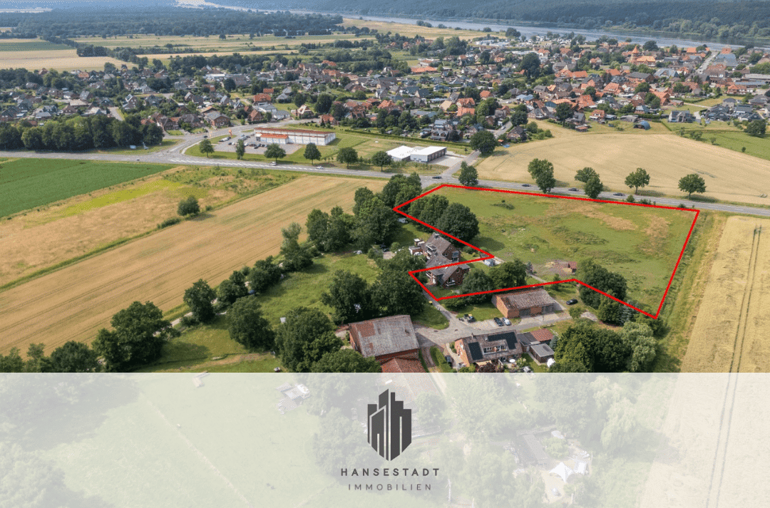 Mehrfamilienhaus mit vier Wohneinheiten, einer Gewerbeeinheit und 14.200 m2 Grundstücksfläche, 21380 Artlenburg