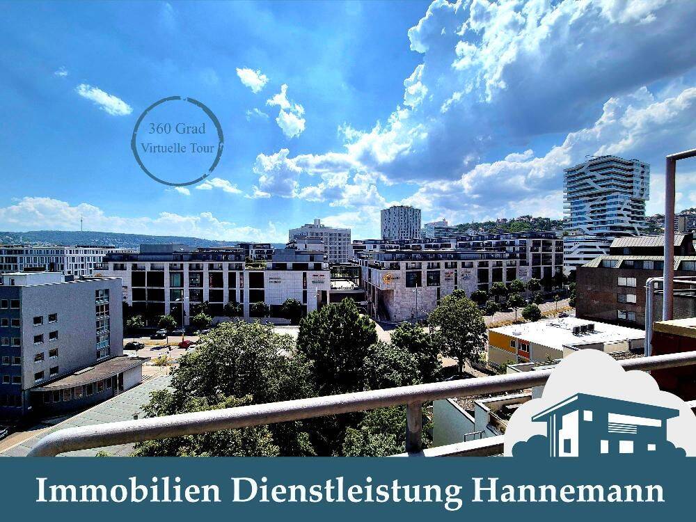 mod. 1 Zi. Whg., ca. 32 m², Lift kl. EBK, Blk, Duschbad, TG-Stellplatz Top-Aussicht direkt gegenüber Milaneo, 70191 Stuttgart (Bad Cannstatt Nord)