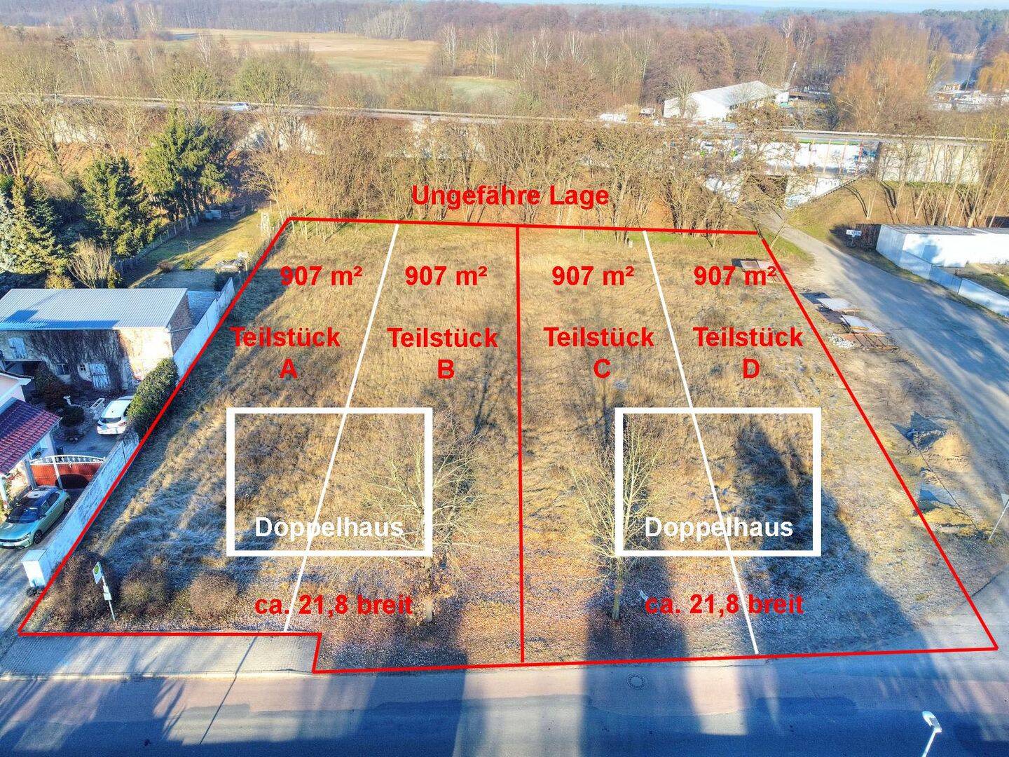 Baugrundstück für Ihre Doppelhaushälfte – in Wassernähe, 14797 Kloster Lehnin