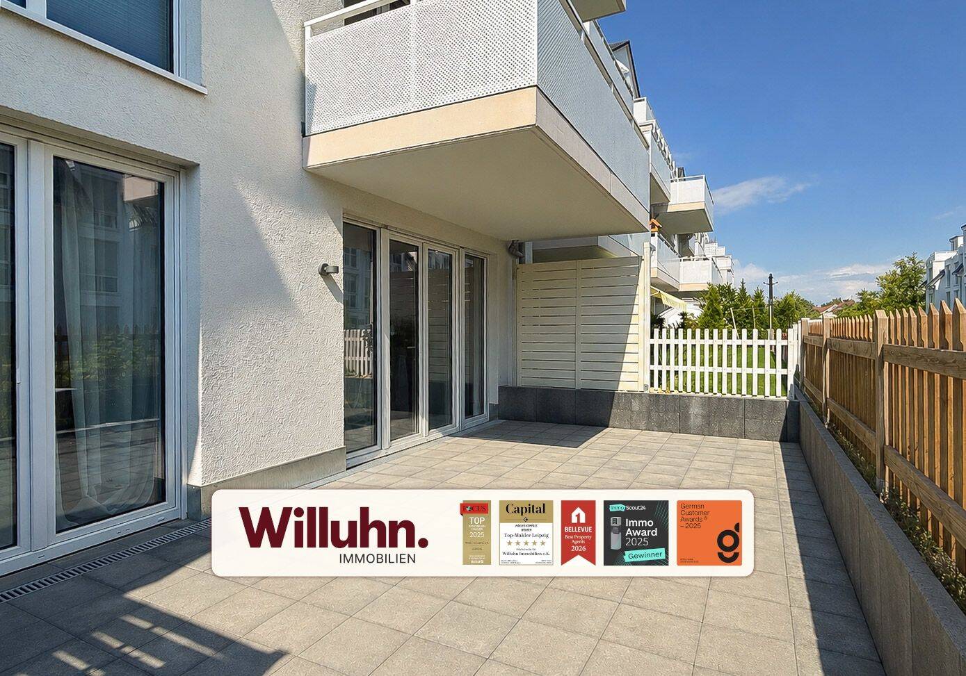Lichtdurchflutete 2-Zimmer-Wohnung mit großzügiger Terrasse | Fußbodenheizung | EBK, 4158 Leipzig (Güterverkehrszentrum Lindenthal Lützschena-Stahmeln Wiederitzsch)
