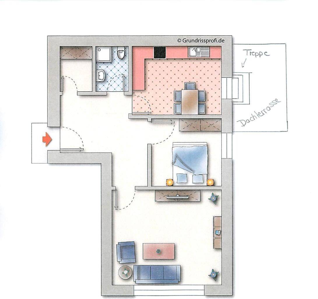 2-Zimmer mit Dachterrasse- im Ortskern, 29646 Bispingen