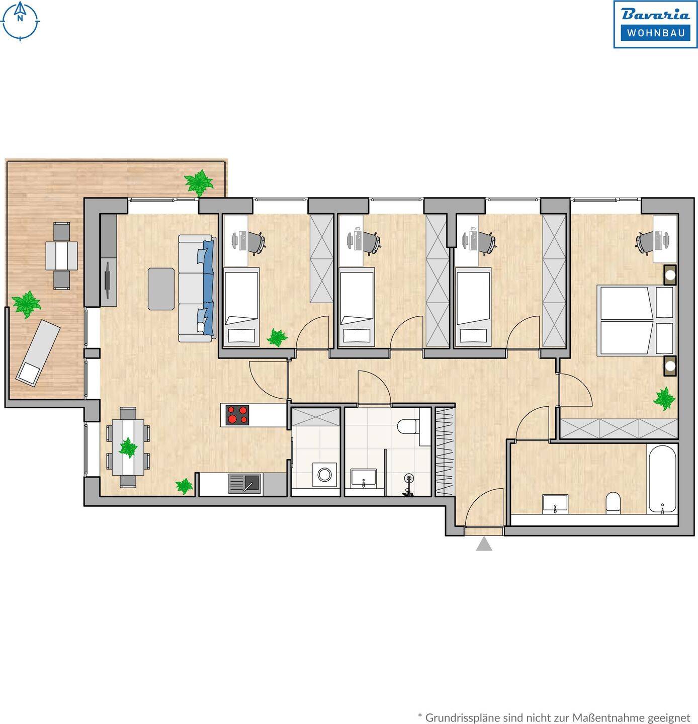 MODERNE 5-ZIMMERWOHNUNG MIT PLATZ FÜR DIE GANZE FAMILIE, 90763 Fürth (Südstadt Weikershof)