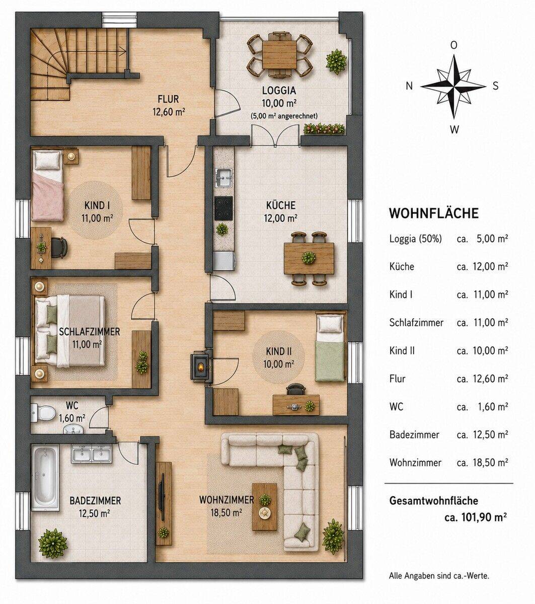 4 Zi.Whg / Altbau-Teilmöbliert, 85604 Zorneding